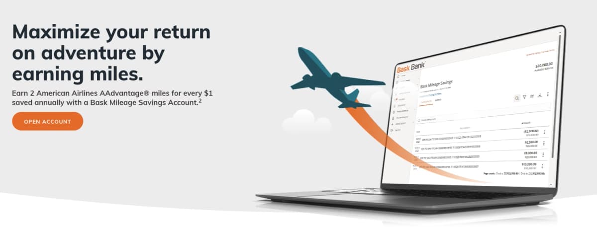 A Bask Bank account lets you keep your American Airlines miles active automatically.