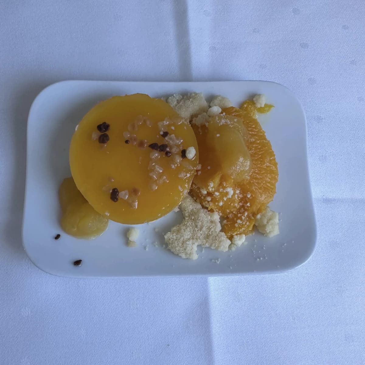 Lufthansa Airlines business class dessert