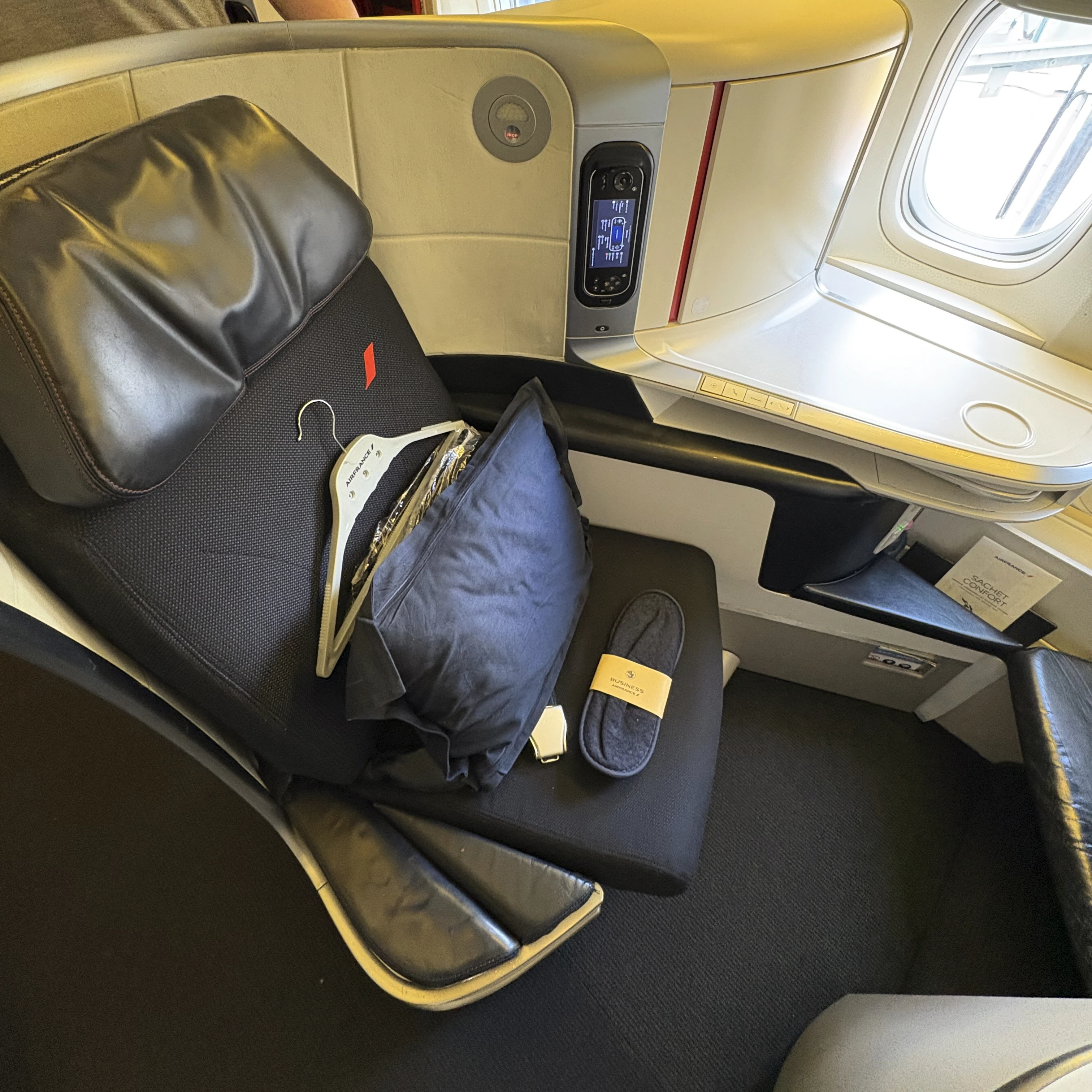 Transfer Wells Fargo Rewards points to Flying Blue to book Air France business class award flights.