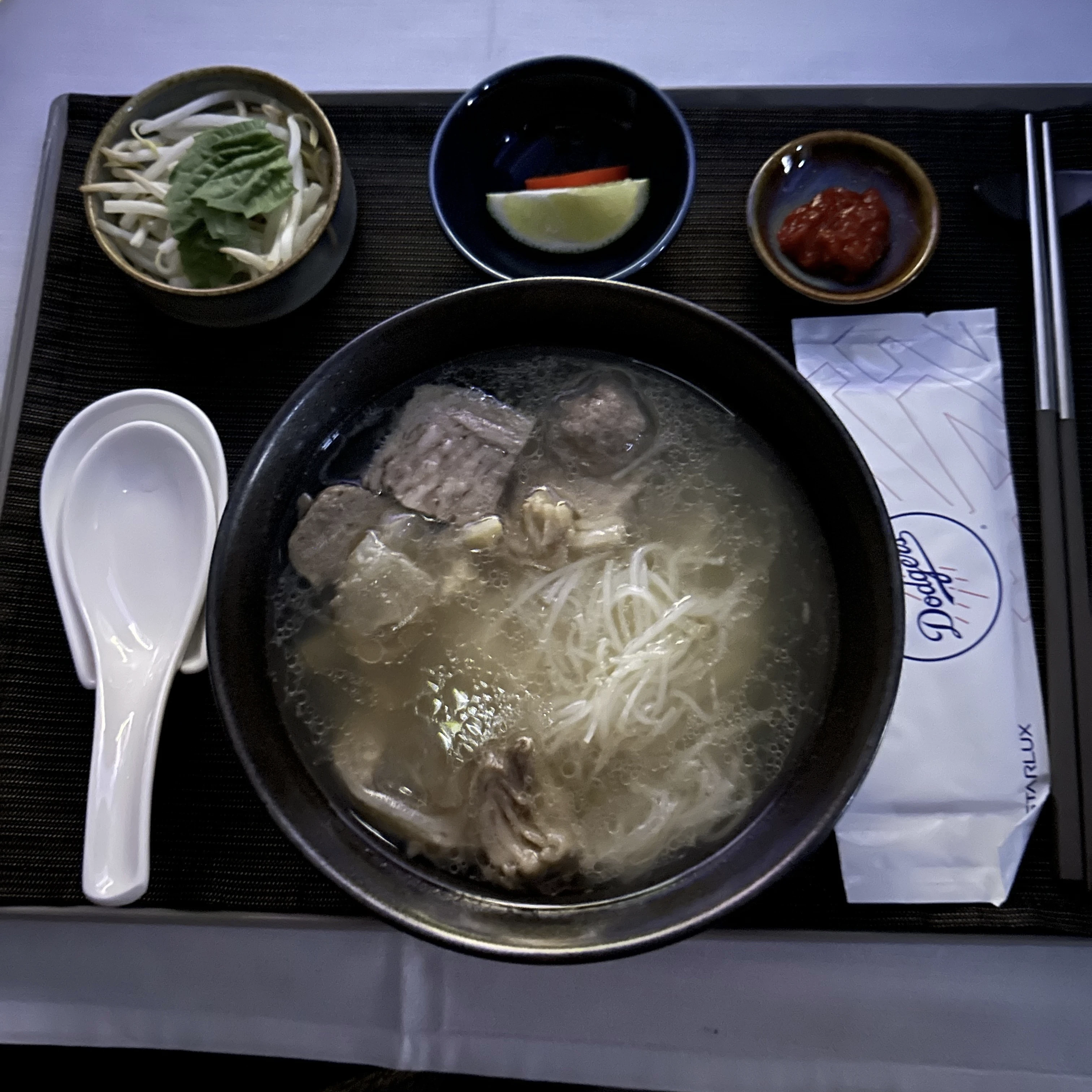 Starlux Airlines A350 business class snack.
